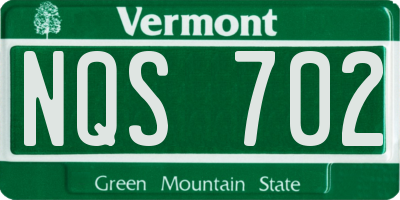 VT license plate NQS702