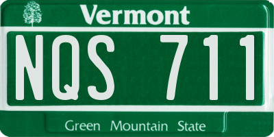 VT license plate NQS711
