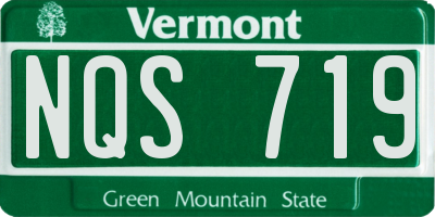 VT license plate NQS719