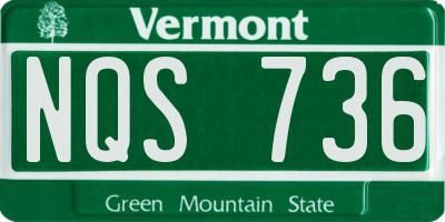 VT license plate NQS736
