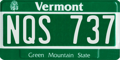 VT license plate NQS737