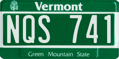 VT license plate NQS741