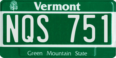 VT license plate NQS751