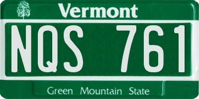 VT license plate NQS761