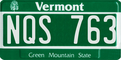 VT license plate NQS763