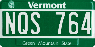 VT license plate NQS764