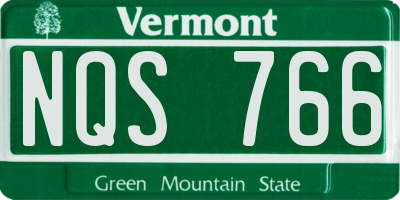 VT license plate NQS766