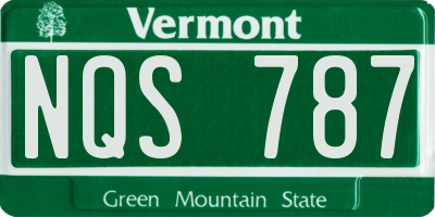 VT license plate NQS787