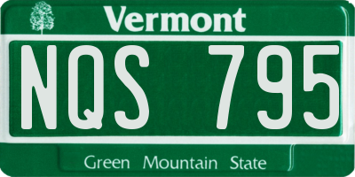 VT license plate NQS795