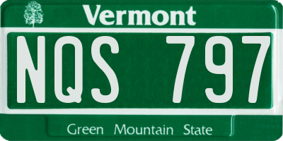 VT license plate NQS797