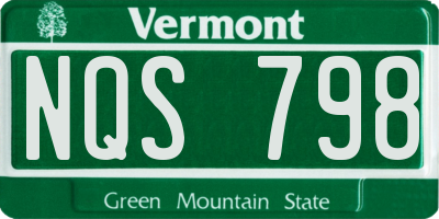 VT license plate NQS798