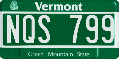 VT license plate NQS799