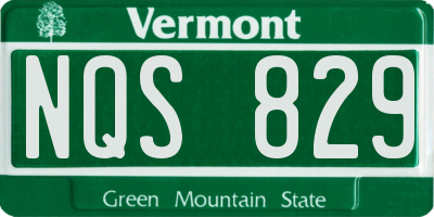 VT license plate NQS829