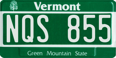 VT license plate NQS855