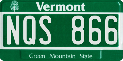 VT license plate NQS866