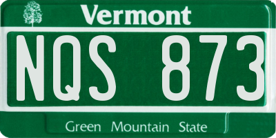 VT license plate NQS873
