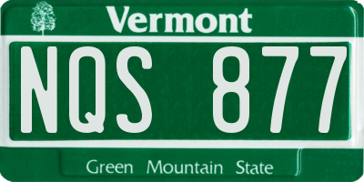 VT license plate NQS877