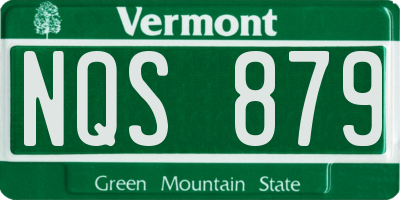 VT license plate NQS879