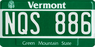 VT license plate NQS886