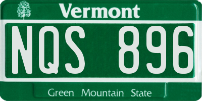 VT license plate NQS896
