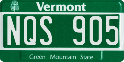 VT license plate NQS905