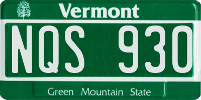 VT license plate NQS930