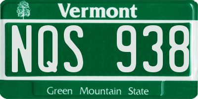 VT license plate NQS938