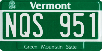 VT license plate NQS951