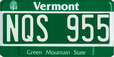 VT license plate NQS955