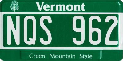 VT license plate NQS962