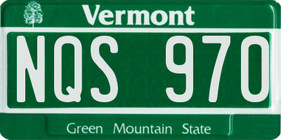 VT license plate NQS970