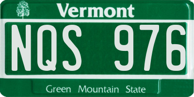 VT license plate NQS976