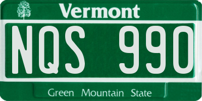 VT license plate NQS990