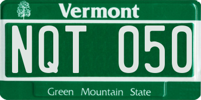 VT license plate NQT050