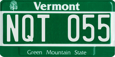 VT license plate NQT055