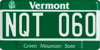 VT license plate NQT060