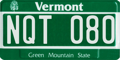 VT license plate NQT080