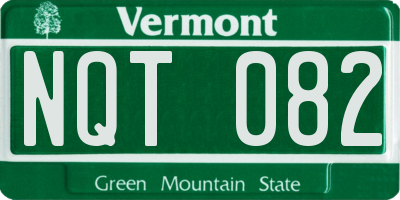 VT license plate NQT082