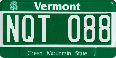 VT license plate NQT088
