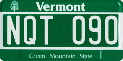 VT license plate NQT090