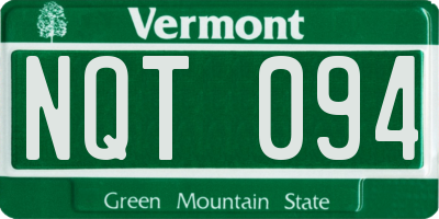 VT license plate NQT094