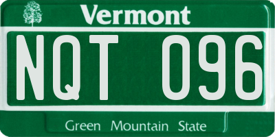 VT license plate NQT096