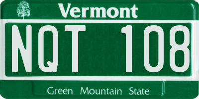 VT license plate NQT108