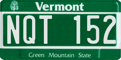 VT license plate NQT152