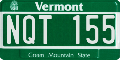 VT license plate NQT155