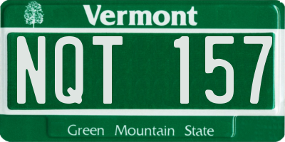 VT license plate NQT157