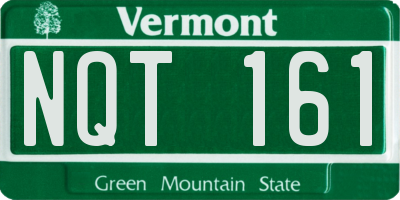 VT license plate NQT161