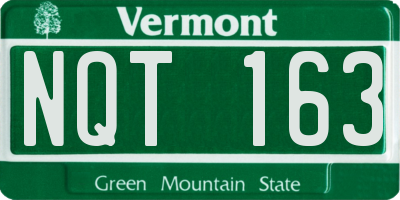 VT license plate NQT163