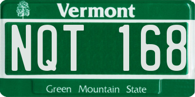 VT license plate NQT168