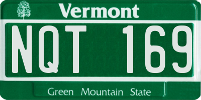 VT license plate NQT169
